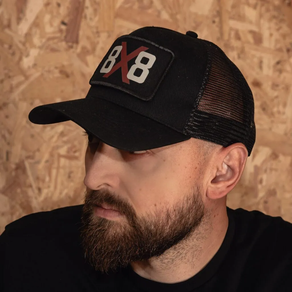 8×8 Trucker Cap — Black - Black
